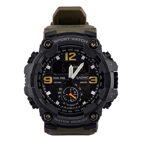 Reloj Digital Gadnic Rm80f23 Hombres Sumergible Display Led