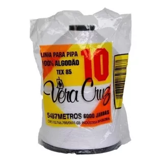 Linha 10 De Pipa Vera Cruz 6000 Jardas Branca Raia Promoção