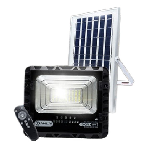 Reflector Led Luminaria 50w/500w Carga Solar Ip65 Exteriores Color De La Carcasa Negro Color De La Luz Blanco Frío