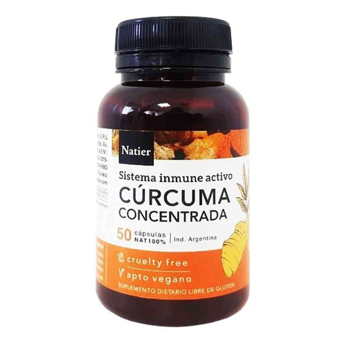Curcuma Concentrada X 50 Capsulas Natier Sist. Inmunologico Sabor No