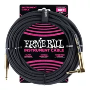 Cable Ernie Ball Guitarra Plug Angulo-recto 5 Metros Tela