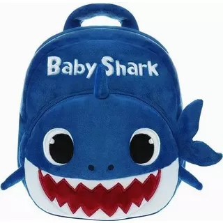 Mini Mochila Baby Shark Bebe Niño Azul Backpack Pañalera