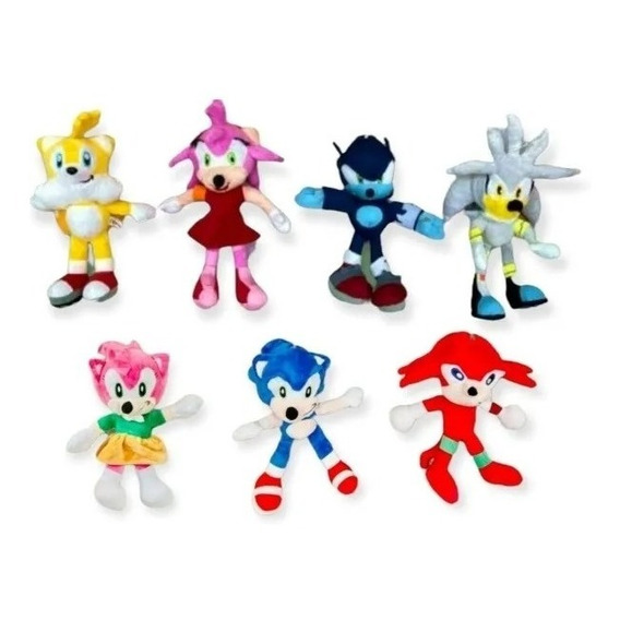 Peluche Muñeco Sonic 30cm Importado Silver Tails Amy Knuckie