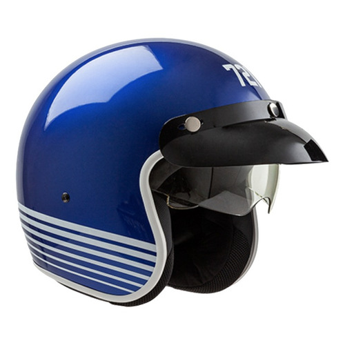 Casco para moto abierto Hawk 721  azul colors talle XL 