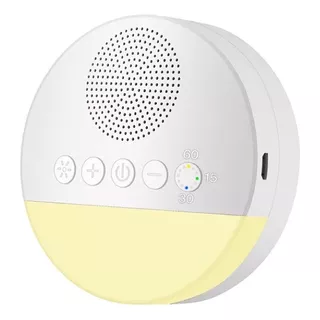 Maquina Ruido Blanco Dormir Bebe Recargable Timer Luz Calida