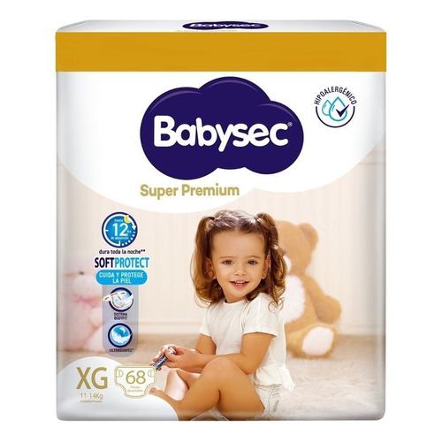 Babysec Cuidado Total Xg X 68 Unidades Tamaño Extra Grande (xg)