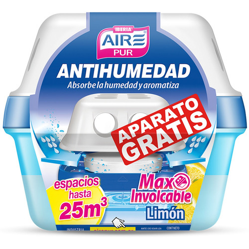 Antihumedad Max 25m3 Protege Y Aromatiza - Aire Pur Iberia Fragancias Limon