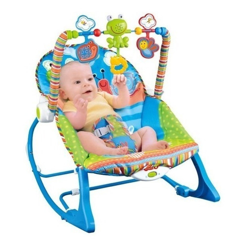 Silla mecedora para bebé Color Baby Rocker azul