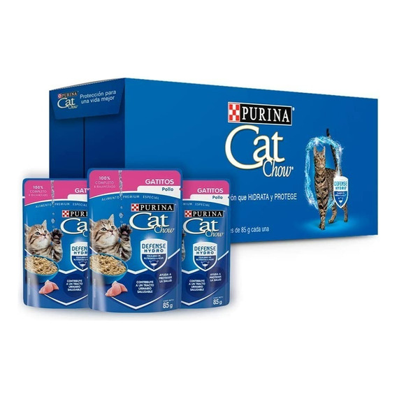 Caja De Alimento Húmedo Cat Chow Defense Hydro X24 Sobres