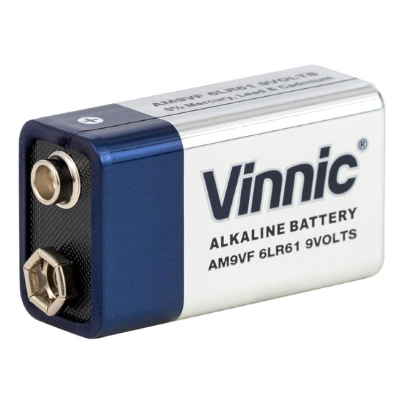 Bateria Vinnic 9v Alcalina 9 Volts Comun Juguetes Testers Ax