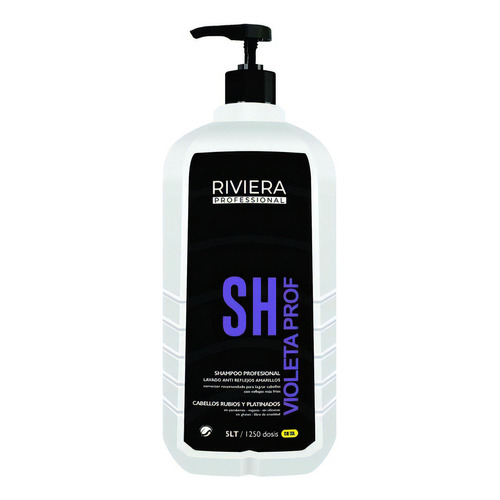  Shampoo Matizador Violeta Para Rubios Riviera Sin Sal 5l