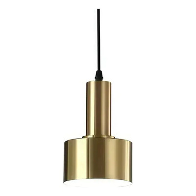  Colgante 1 Luz Nero Dorado Apto Led E27 Deco Luz Desing Dorado
