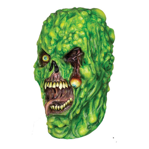 Máscara De Zombie Biohazard Halloween Color Verde