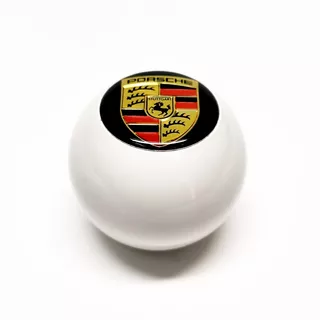 Manopla Esfera Lowv Branca - Emblema Porsche 