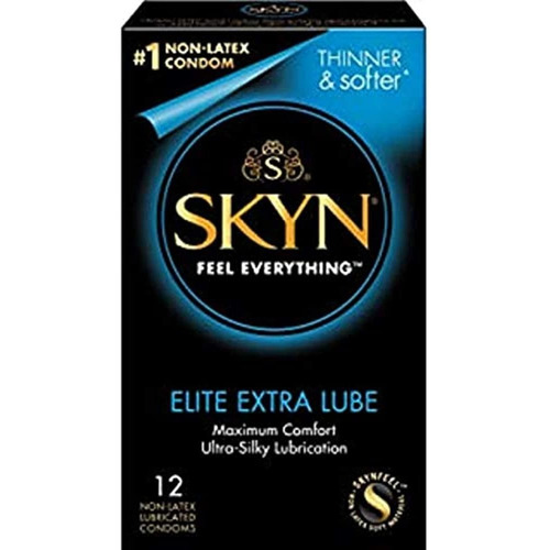 Condones Skyn Elite Extra Lube Libres De Latex Preservativos