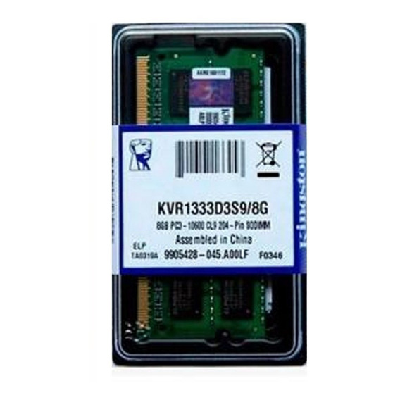 Memoria Ram Notebook Kingston Sodimm 8gb 1333mhz Pc3-10600