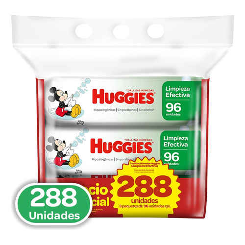 Toallas Húmedas Huggies Limpieza Efectiva 288u