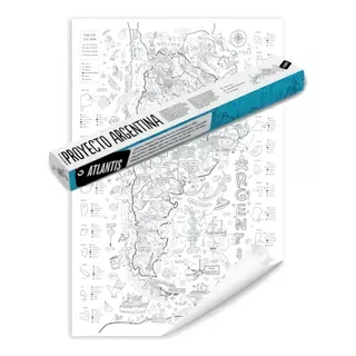 Atlantis Mapas - Proyecto Argentina: Contiene Un Mapa De La Argentina Para Colorear De 69 X 100 C, De Juan Minujin. Editorial Atlantis, Tapa Blanda, Edición 1 En Español