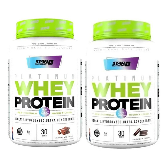 Whey Protein Premium 2lb Star Nutrition X2 Unidades 60servic