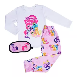 Pijama Para Nenas Manga Larga C/antifaz Pijama 3 Piezas 
