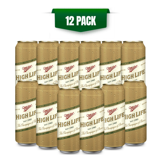 Cerveza Miller High Life 1x12 Lat 24oz