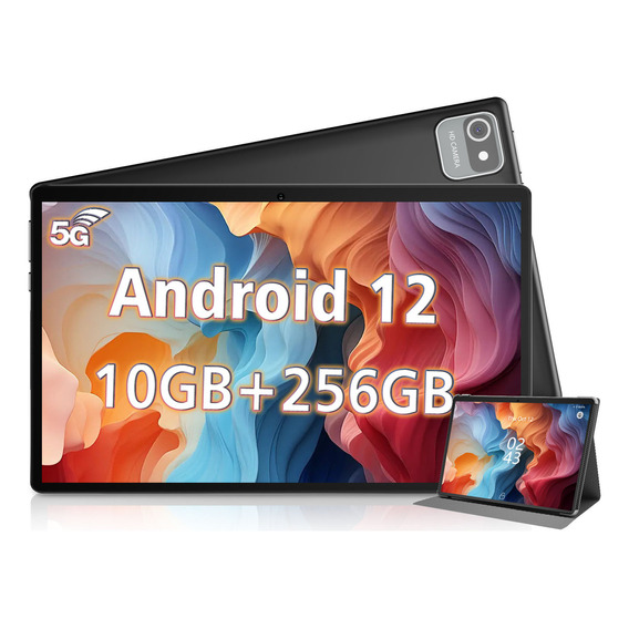 Tablet Xgody N01 Pro Android 12 Dual Sim 10.1 Pulgadas FULLHD Pad Wifi 256 Gb 1TB expansión 7000 mAh negro
