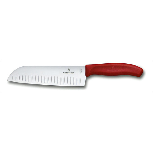 Victorinox Cuchillo Santoku Para Chef,hoja De 17 Cm,rojo Color Rojo