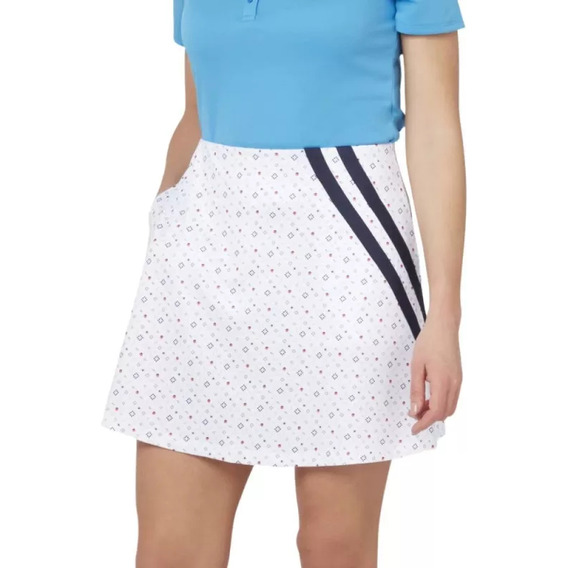 Falda Short Golf Callaway Allover Geometric Strawberry Blanc