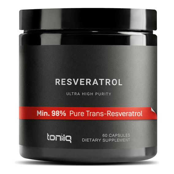 Resveratrol 1000mg 98% Puro Trans-resveratrol Toniiq 60 Cap