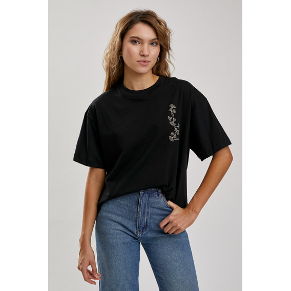 Remeron Espalda Estampada Dereck Negro S Rimmel