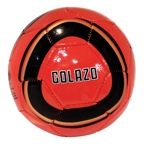 Pelota Golazo Mini De Cuero Color Rojo/negro