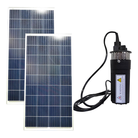 Kit Solar Bomba Sumergible 6 Lpm 70 Mts + 2 Paneles 100w