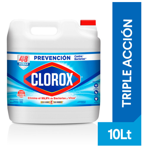 Blanqueador Clorox Triple Acción Original 10 Lt
