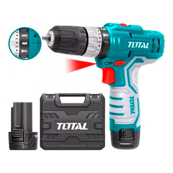 Taladro Impacto C/ 2bat S12 12v Total Tidli1232 | Ed