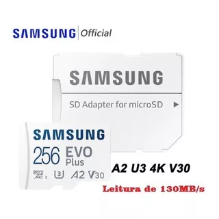 Tarjeta De Memoria Micro Sdxc Samsung Evo Plus De 256 Gb Y 130 Mb/s