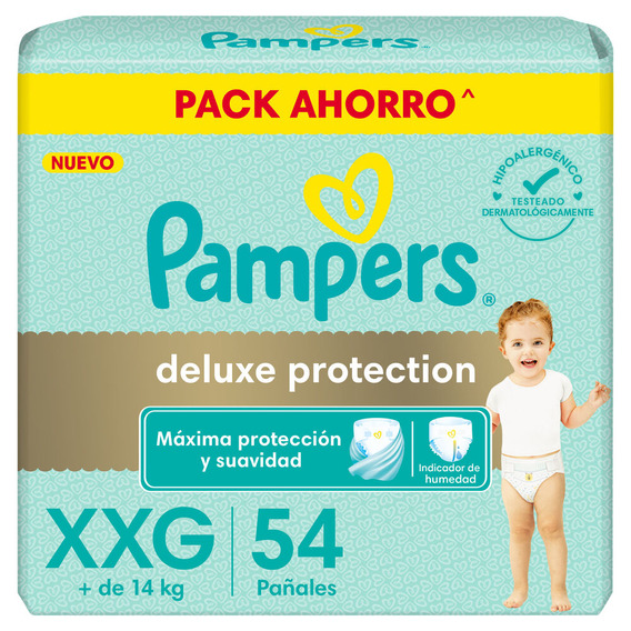 Pañales Pampers deluxe protection XXG x 54 unidades