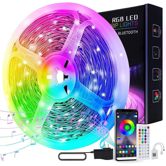 Cinta De Luz Led Rgb 20 Metros Tira Led + Control Bluetooth