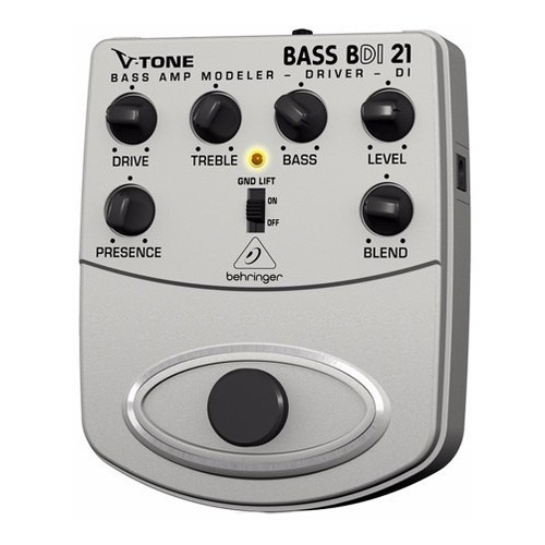 Behringer Bdi-21 V-tone Bass Driver Di Bdi21 Pedal Bajo Color Gris