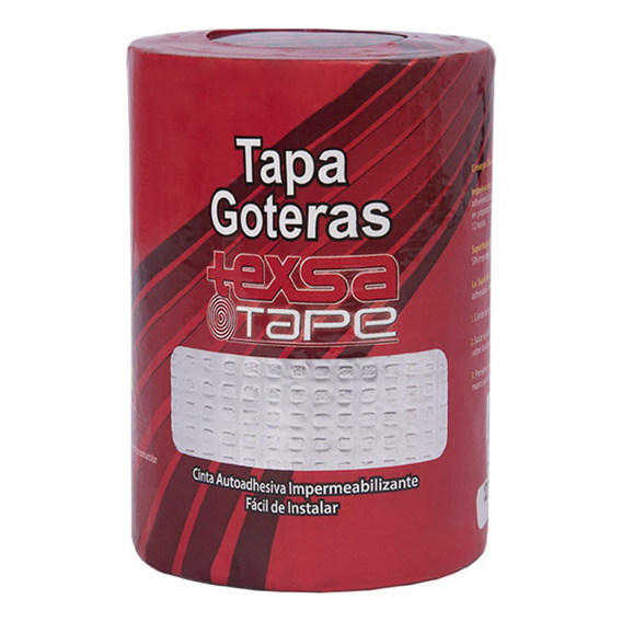 Cinta Asfaltica Tapa Goteras 25 Cm X 10 M Aluminio Texsa Tap