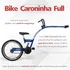Bicicleta Caroninha Full con amortiguador para remolque Al-335, color gris