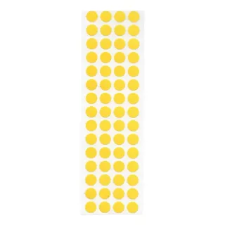 Etiqueta Bolinha Colorida 13mm - Cartela Com 1000 Etiquetas Cor Amarelo