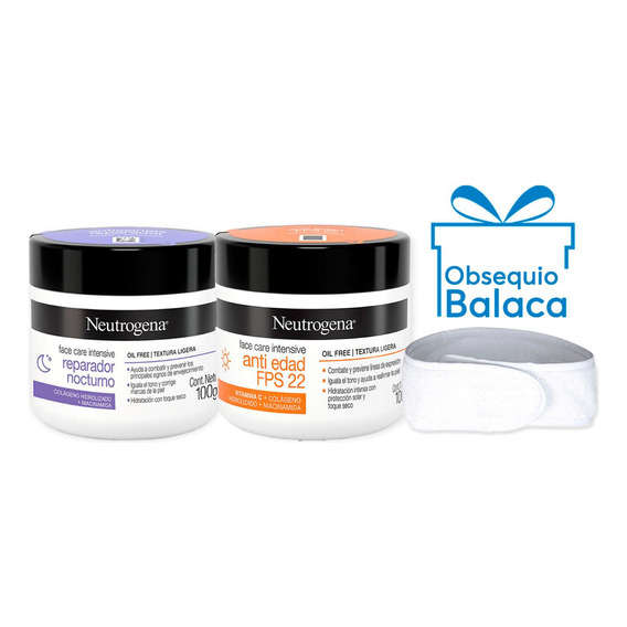 Kit Facial Neutrogena Face Care Protección Y Noche Momento de aplicación Día Tipo de piel Normal