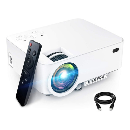 Mini Proyector - 3600l Hompow Smartphone Proyector De Video Color Blanco