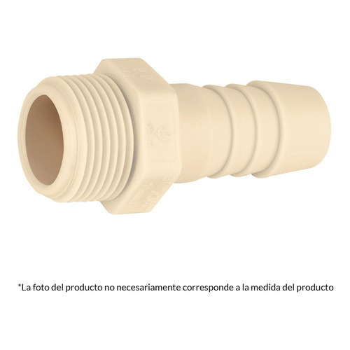 Adaptador Macho Pp Insercion 1'' Foset 48576 Color Beige