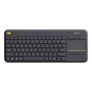 Teclado Sem Fio Logitech K400 Plus Qwerty Espanhol Cor Preto