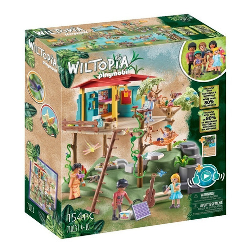 Figura Armable Playmobil Wiltopia Casa Del Árbol Familiar 3+ Cantidad de piezas 154
