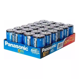 Pila Panasonic Carbon Zinc Azul D Charola C/24 1.5v Um-1uhs