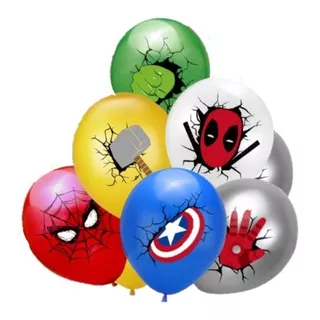 Balão - Bexiga Os Vingadores Homem Aranha Hulk Super Heróis