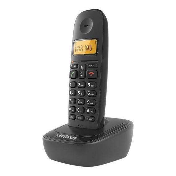 Teléfono Intelbras  Kit Telefone sem Fio Intelbras + Ramal TS 2512 inalámbrico 110V/220V - color negro