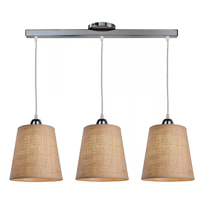 Lampara Colgante 3 Luces Moderno Arpillera Apto Led